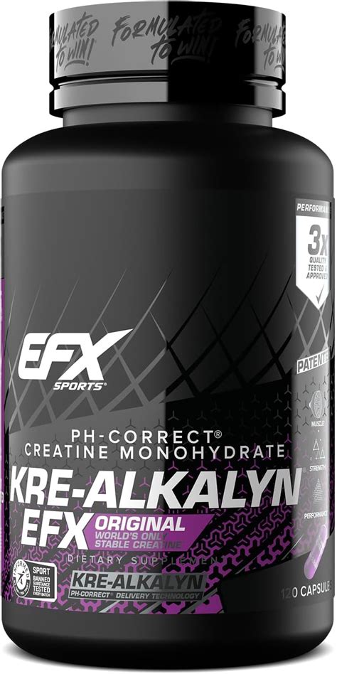 EFX Sports Kre Alkalyn PH Correct Creatine Monohydrate Informed