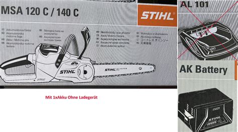 Stihl Msa C Akku Kettens Ge Mit Oder Ohne Akku Ebay