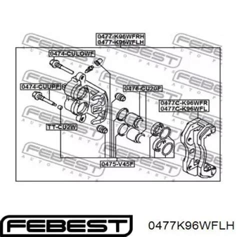 K Wflh Febest Pinza De Freno Delantera Izquierda