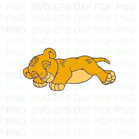 Simba Baby The Lion King Svg Dxf Eps Pdf Png Cricut Etsy