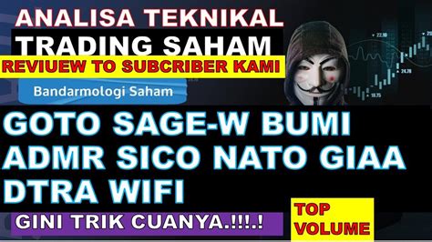 Analisa Saham 03 04 23 IHSG GOTO SAGE W BUMI ADMR SICO NATO GIAA DTRA