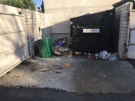 Dumpster Pad pressure washing in Los Angeles, CA - Curb Appeal Power Clean