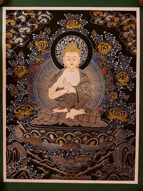 Vairocana Thangka Dhyani Buddha Wall Art For Buddhist Altar