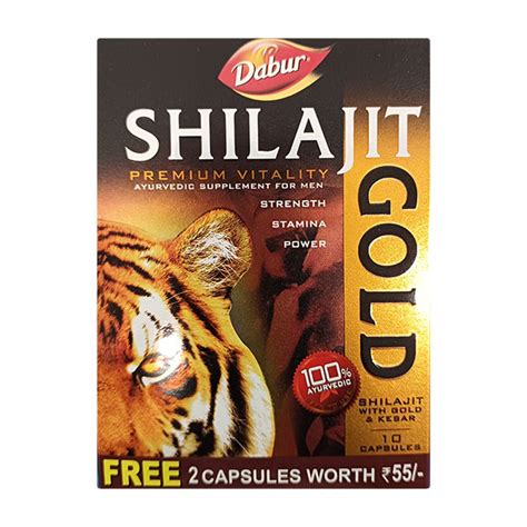 Dabur Shilajit Gold Capsule 10s Free 2 Capsule Worth Rs55 1s Natural Energy Booster Netmeds