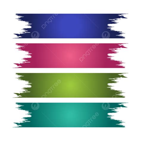 Pincel De Trazo De Grunge De Tinta Colorida Vector Png Cepillo De