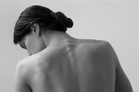 Free Photo Back View Nude Woman Posing Black And White