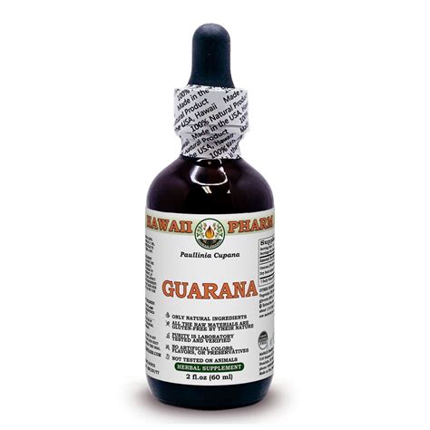 Guarana Paullinia Cupana Dry Seed Alcohol Free Liquid Extract