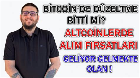 BİTCOİN DE HAFTALIK KAPANIŞDÜZELTME BİTTİ Mİ bitcoin altcoin