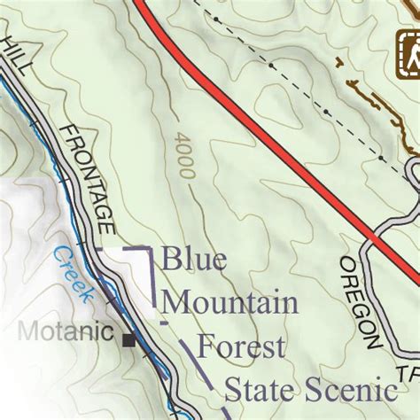 Oregon National Historic Trail Grande Ronde Crossing Map By Bureau Of