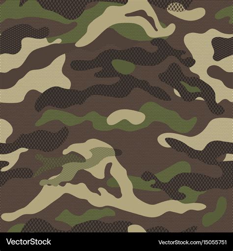 Camouflage Pattern Background Seamless Royalty Free Vector