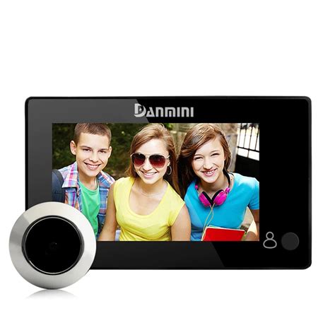 DANMINI New 4.3" Digital Doorbell Peephole Viewer wide145 Degrees Doorbell Outdoor Door Peephole ...