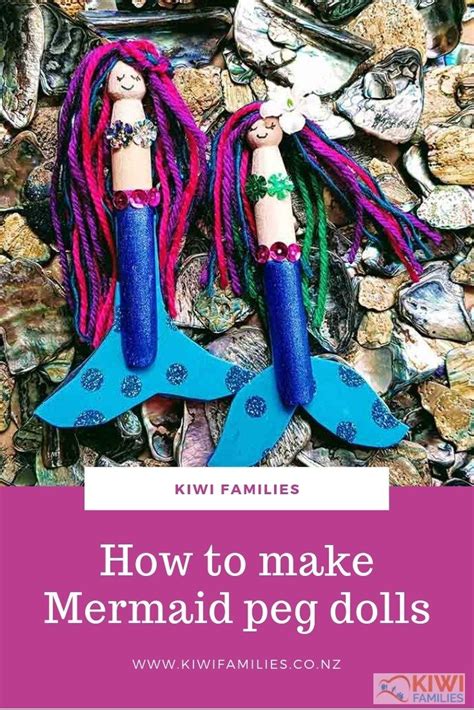 How To Make A Mermaid Peg Doll Wood Peg Dolls Mermaid Dolls Mermaid