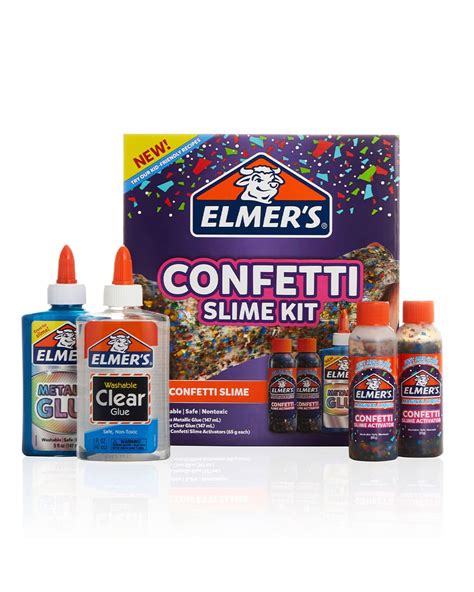 Buy Elmers Confetti Slime Kit Slime Supplies Include Metallic Glue