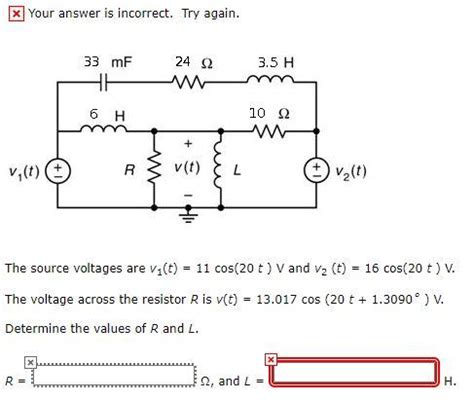 Solved X Your Answer Is Incorrect Try Again H Chegg