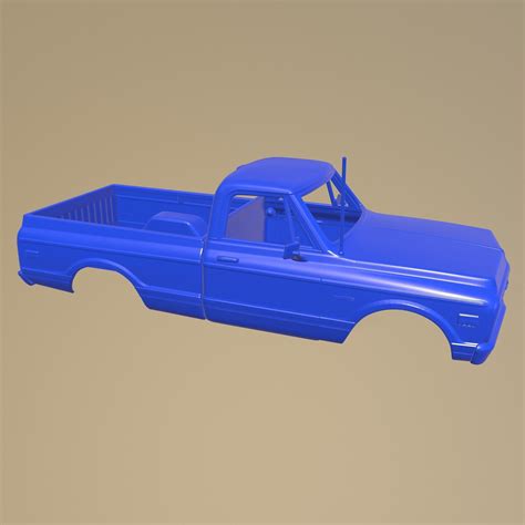 CHEVROLET C10 CHEYENNE PICKUP 1971 PRINTABLE BODY 3D Model 3D Printable