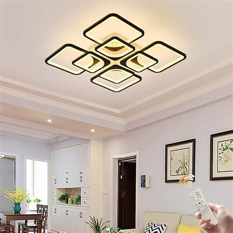 Garwarm Modern Ceiling Light Fixture Dimmable LED Flush Mount Ceiling