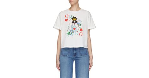 Alice Olivia Cotton Evan Stace Face T Shirt In White Lyst