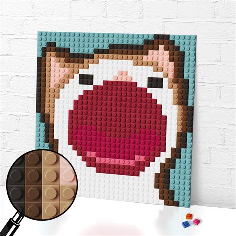 Pop Cat Meme Pixel Art/ Brick Mosaic/ Gift for Friends/ 10 X 10 Inch 25 ...