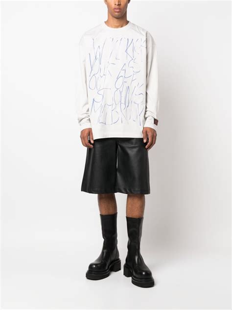 Raf Simons Graphic Print Long Sleeve Cotton T Shirt Farfetch