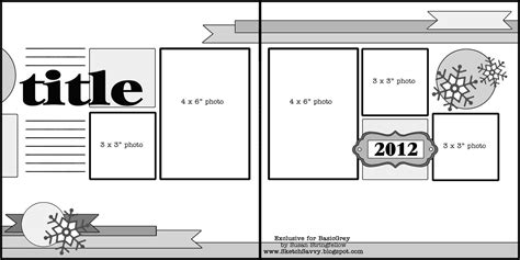 Basic Scrapbook Sketch 12 10 12 I Love This Double Page Sketch