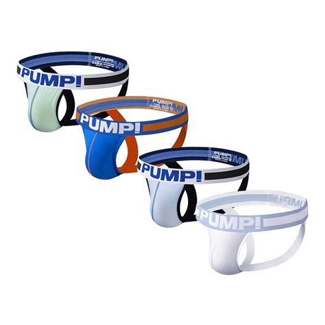 PUMP pcs Kit Confortável Gay Sexy Homens Roupa Íntima Jockstrap Calcinha Nova Tanga Masculina