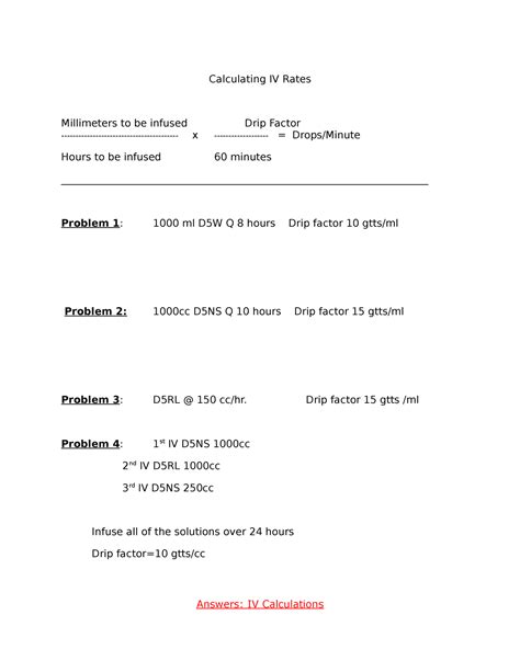 calculating iv rates na calculating iv rates millimeters