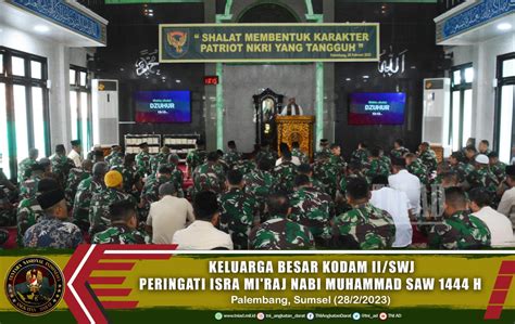 Tni Ad On Twitter Keluarga Besar Kodam Ii Swj Peringati Isra Miraj