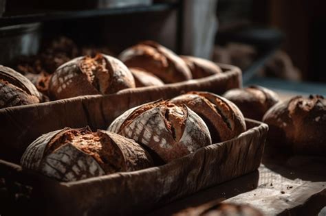 Premium AI Image | Sourdough bread in a bakery