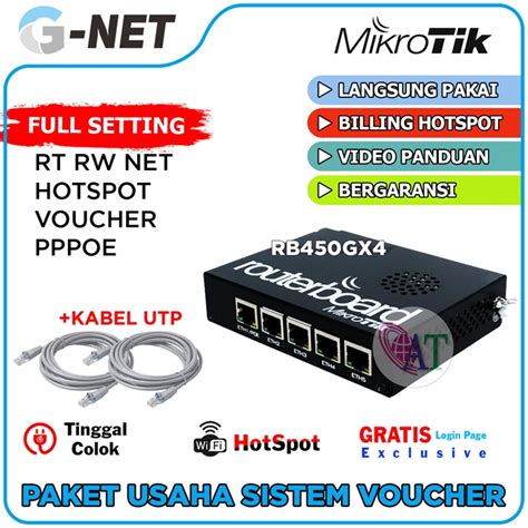 Jual Billing Warnet Rt Rw Net Hotspot Wifi Mikrotik Rb Gx Full