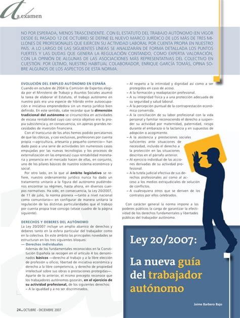 Ley La Nueva Gu A Del Trabajador Aut Nomo Pdf