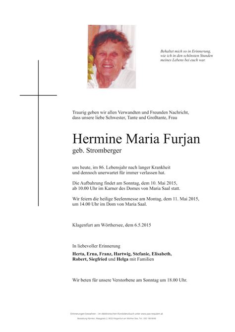 Parte F R Hermine Maria Furjan Pax Requiem