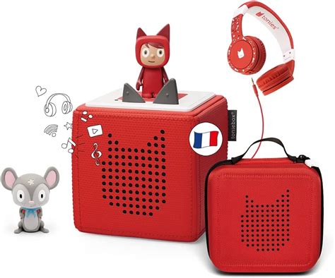 Tonies Le Kit De Voyage Rouge 1 Toniebox 1 Figurine Tonie Comptines