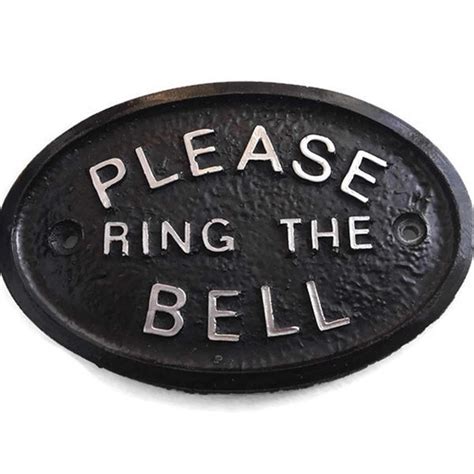 Ring Bell Sign Etsy