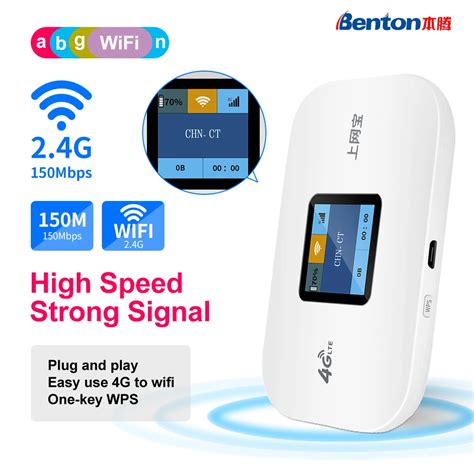 Benton Unlock 4G Lte Router Wireless Wifi Portable Modem Mini Outdoor