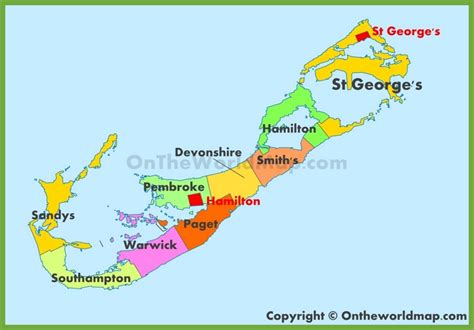 Administrative map of Bermuda - Ontheworldmap.com