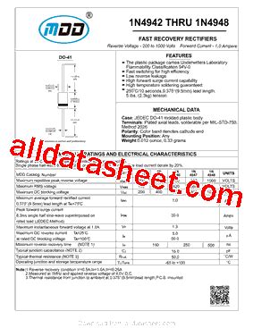 1N4944 Datasheet PDF Microdiode Electronics Jiangsu Co Ltd