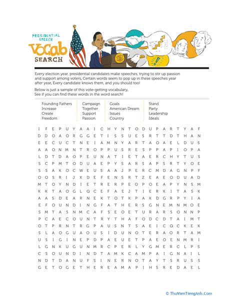 President Word Search Thư Viện Tiếng Anh