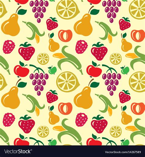 Fruits Seamless Pattern Royalty Free Vector Image