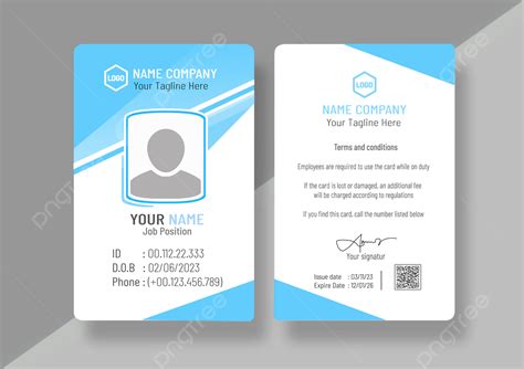 Company Office Employee Identification Card Design Template Download On