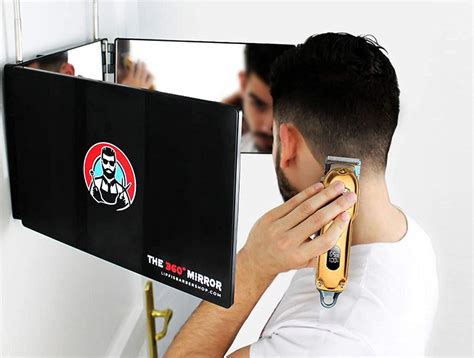 Miroir 360 degrés pour se Couper les Cheveux Hauteur Réglable avec