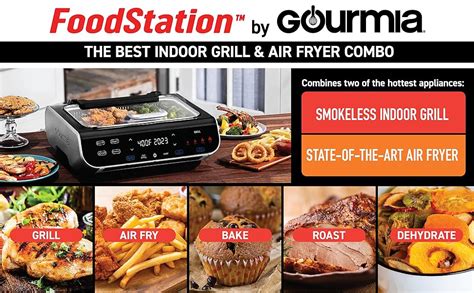 Gourmia Smokeless Indoor Grill And Air Fryer Raclette Grill With Smoke Extracting Technology Extra