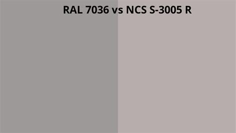 RAL 7036 Vs NCS S 3005 R RAL Colour Chart UK