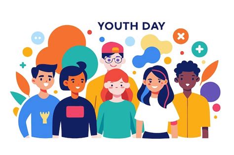 Premium Vector International Youth Day Vector Illustration Of