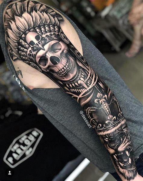 Skull Sleeve Tattoos For Guys Printable Calendars At A Glance