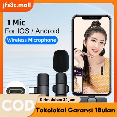 Jual Mic Microphone Wireless Clip On Audio Video Pembuatan Rekaman