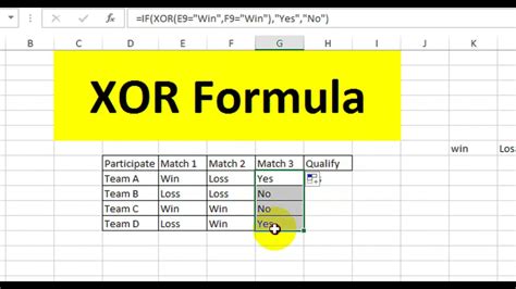 How To Use The Xor Function In Excel Youtube