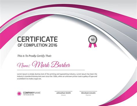 Premium Vector Certificate Template