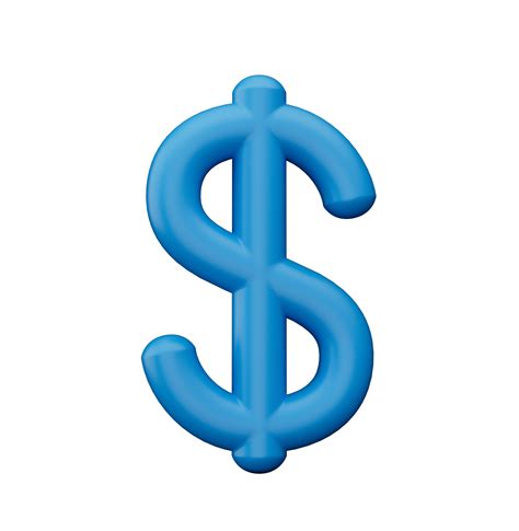 3d Blue Shiny United States Dollar Currency Icon 3d Illustration