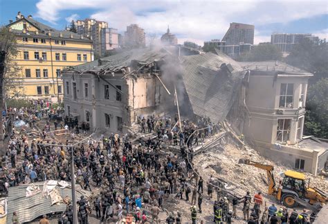 Global outrage after Russian missiles hit Kyiv children's hospital in
