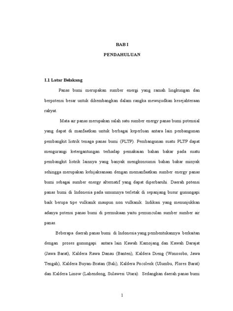 Pdf Proposal Lengkap Panas Bumi Dokumen Tips